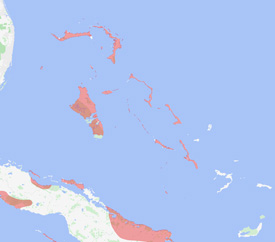 Range map of Leiocephalus carinatus